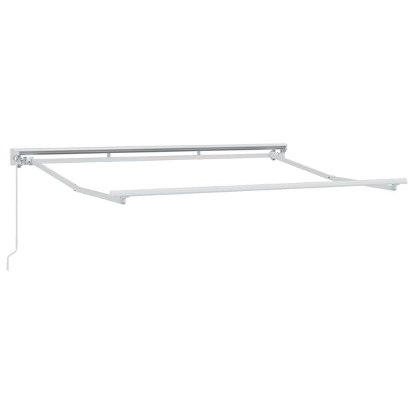 vidaXL Cadre de auvent manuel Réglable Blanc 3 5 x 2 5 m Acier