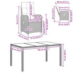 vidaXL Ensemble de repas extérieur 5 Pièces Marron et crème blanche