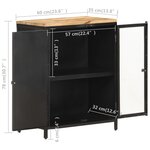 vidaXL Buffet 60x35x78 cm Bois de manguier massif brut