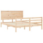 vidaXL Cadre de lit sans matelas bois massif