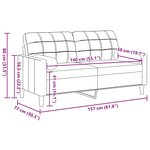 vidaXL Canapé 2 places avec oreillers décoratifs jaune 140 cm velours