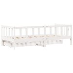 vidaXL Lit de jour et tiroirs sans matelas blanc 90x200 cm bois massif