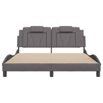 vidaXL Cadre de lit Viana sans matelas gris 160x200 cm similicuir