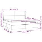 vidaXL Sommier à lattes de lit et matelas Gris clair 200x200cm Velours