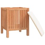 vidaXL Tabouret de salle de bain 40 5x40x52 cm Bois massif de noyer