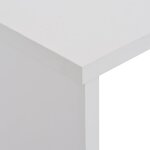 vidaXL Table de bar avec 2 dessus de table Blanc 130x40x120 cm