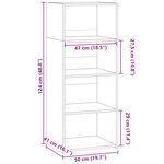 vidaXL Buffet haut blanc 50x41x124 cm bois d'ingénierie