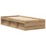 vidaXL Cadre de lit sans matelas chêne artisanal 90x200 cm