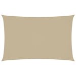 vidaXL Voile de parasol tissu oxford rectangulaire 2x5 m beige