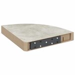 vidaXL Étagère d'angle murale Gris béton 25x25x3 8 cm MDF