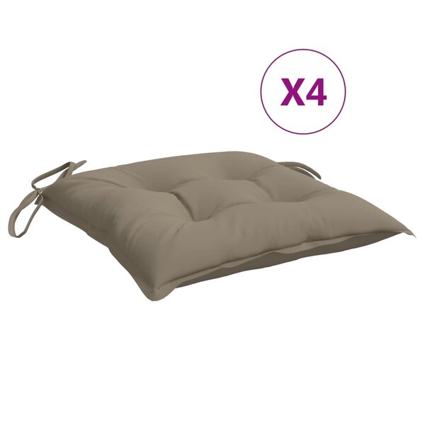 vidaXL Coussins de palette lot de 4 taupe 50x50x7 cm tissu oxford