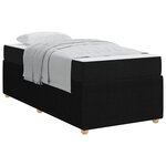 vidaXL Cadre de lit avec matelas Noir 90 x 200 cm tissu