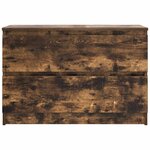 vidaXL Meuble TV chêne fumé 80x35x54 cm bois d'ingénierie