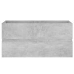 vidaXL Armoire d'évier Gris béton 90x38 5x45 cm Aggloméré
