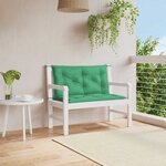 vidaXL Coussin de banc de jardin vert 100x(50+50)x7 cm tissu oxford