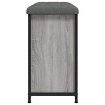 vidaXL Banc à chaussures tiroir rabattable sonoma gris 62x32x56 cm
