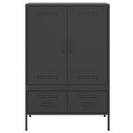 vidaXL Buffet haut noir 68x39x101 5 cm acier laminé à froid