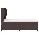 vidaXL Lit à ressorts avec matelas Marron foncé 80 x 200 cm tissu