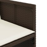 vidaXL Ensemble à manger de jardin et coussins 9 Pièces marron poly rotin