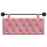 vidaXL Tête de lit suspendue Avec lumière LED Rose Velours