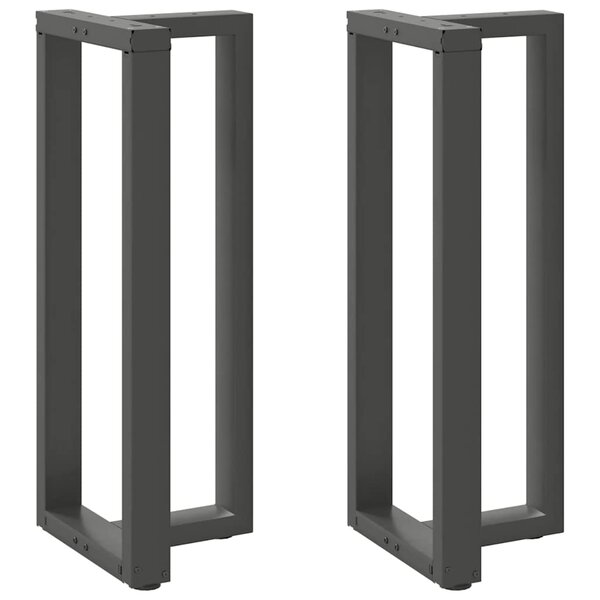 vidaXL Pieds de table de bar en T  2 pièces  anthracite  50 x 35 x (100-101) cm  acier