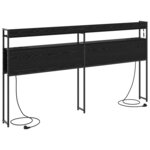 vidaXL Tête de lit de rangement Chêne noir 180 cm Bois d'ingénierie