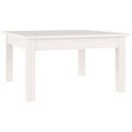 vidaXL Table basse Blanc 55x55x30 cm Bois massif de pin