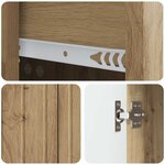 vidaXL Buffet Chêne artisanal 66 x 34 5 x 91 5 cm Bois d'ingénierie