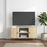 vidaXL Meuble TV Chêne Sonoma 102 x 34 5 x 50 cm Bois d'ingénierie