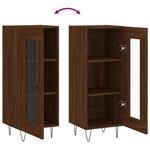 vidaXL Buffet Chêne marron 34 5x34x90 cm Bois d'ingénierie