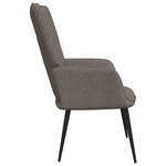 vidaXL Chaise de relaxation avec tabouret Taupe Tissu