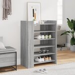 vidaXL Armoire à chaussures Sonoma gris 74 5x37 5x100 cm
