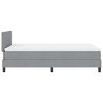 vidaXL Lit boxspring avec matelas Gris clair 120 x 200 cm tissu