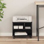 vidaXL Support d'imprimante avec stockage Chêne noir 41 x 32 x 33.5 cm