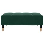 vidaXL Canapé-lit à 2 places avec repose-pied vert foncé velours