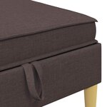 vidaXL Canapé modulaire avec rangement 6 Pièces Marron foncé Tissu