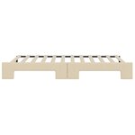 vidaXL Lit de jour avec gigogne sans matelas crème 80x200 cm