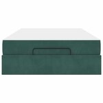 vidaXL Cadre de lit avec matelas Vert foncé 120 x 190 cm Velours