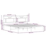 vidaXL Cadre de lit sans matelas chêne marron 183x213 cm