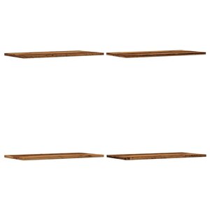 vidaXL Étagères murales 4 Pièces vieux bois 60x30x1 5cm bois d'ingénierie