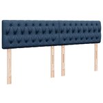 vidaXL Sommier à lattes de lit avec matelas Bleu 180x200 cm Tissu