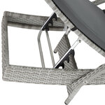 Tectake Bain de soleil OCEANE 5 positions - gris clair