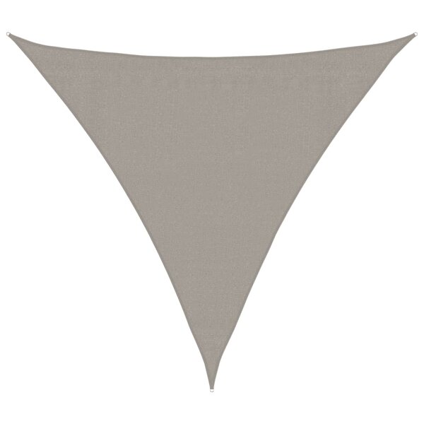 vidaXL Voile d'ombrage 160 g/m² triangulaire gris clair 3x3x3 m PEHD