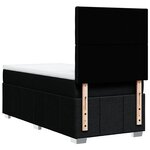 vidaXL Sommier à lattes de lit avec matelas Noir 90x190 cm Tissu