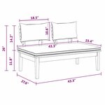 vidaXL Banc de jardin 2 Pièces Marron Teck massif