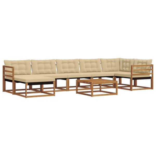 vidaXL Ensemble de canapés d'extérieur 22 Pièces Naturel et Beige