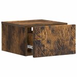 vidaXL Table d'appoint murale Chêne fumé 34 5 x 33 x 20 cm