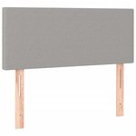 vidaXL Sommier à lattes de lit avec matelas Gris clair 100x200cm Tissu