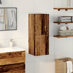 vidaXL Armoire de salle de bain suspendue vieux bois bois d'ingénierie