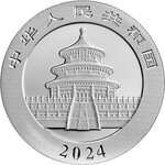 Pièce de monnaie en Argent 10 Yuan g 30 Millésime 2024 CHINA PANDA